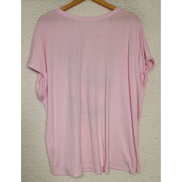 Terra Sky Chevrolet Corvette Tshirt Pink Plus Size 2X (20W-22W) Cap Sleeve 1323 - Picture 2 of 6